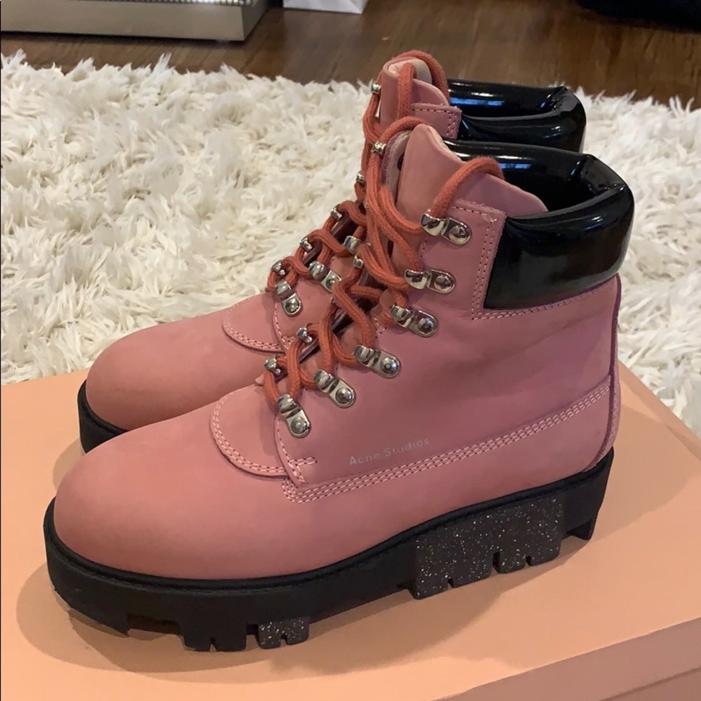 Acne studios pink boots